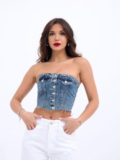 6285 KOT BLUZ-MAVİ resmi